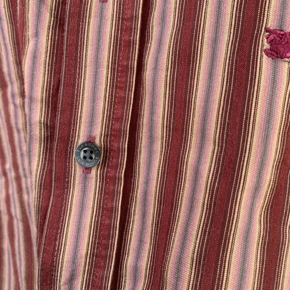 Vintage Burberry London Striped Button Up Shirt XXL - Picture 9 of 10